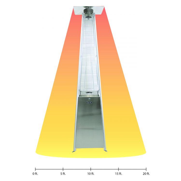 Dyna-Glo 42,000 BTU Stainless Steel Pyramid Flame Patio Heater - DGPH302SS thumbnail 5