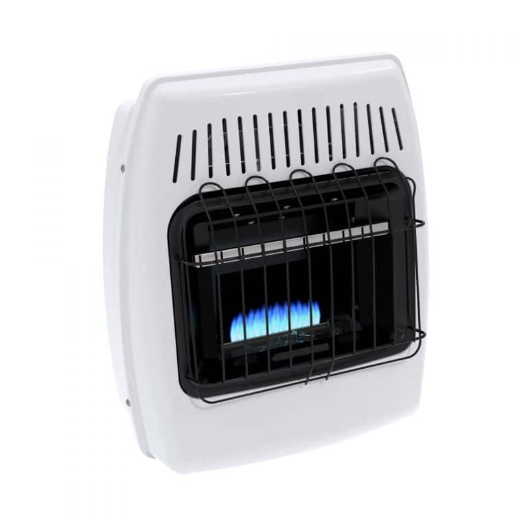 BF10NMDG Dyna-Glo 10,000 BTU Natural Gas Blue Flame Vent Free Wall Heater - flame profile