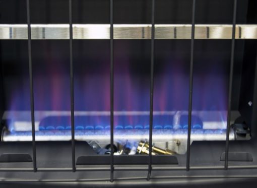 BF30PMDG Dyna-Glo 30,000 BTU Liquid Propane Blue Flame Vent Free Wall Heater flame
